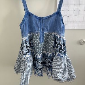 Vintage free people patchwork tank size medium